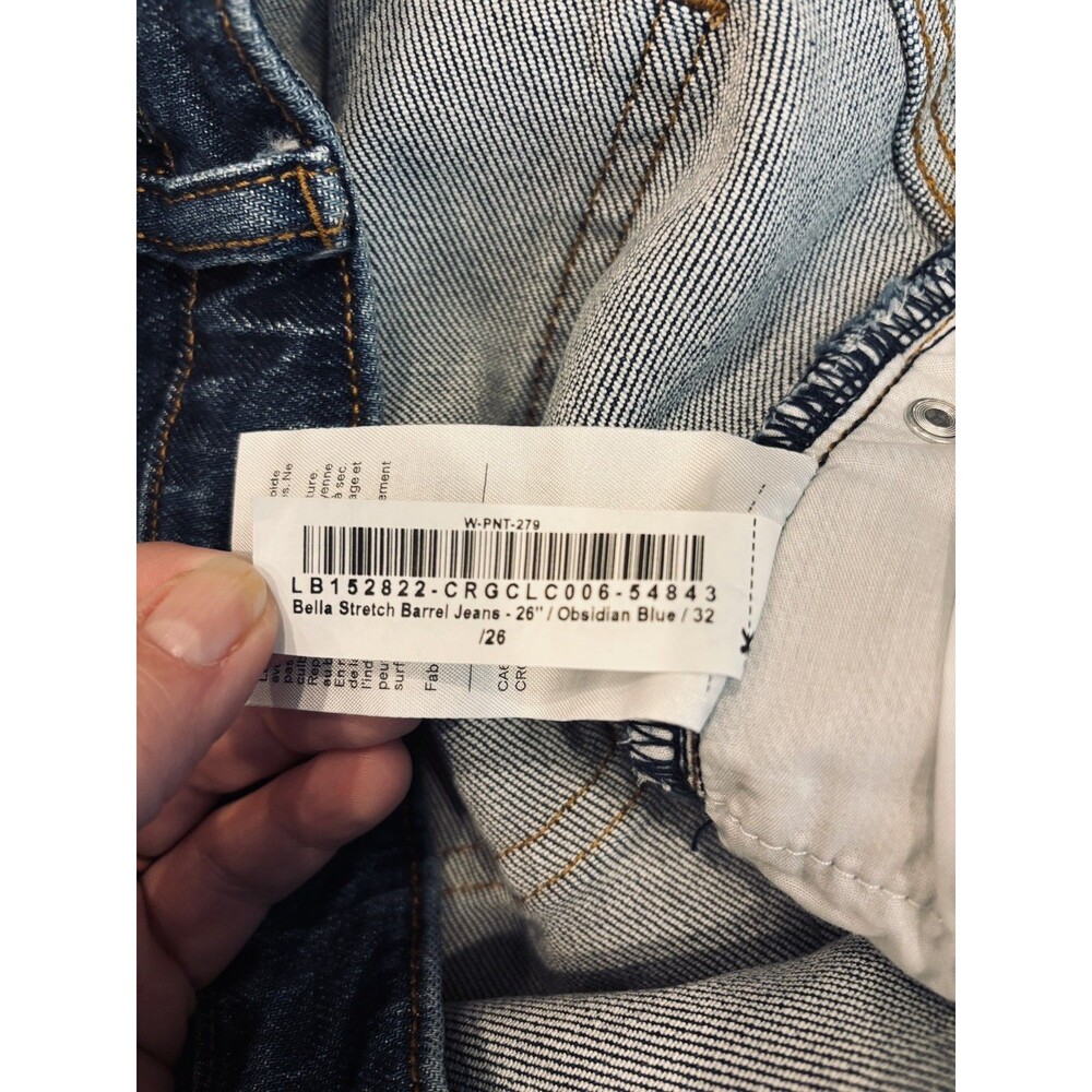 NWT Quince Women’s Bella Stretch Jeans Barrel Obsidian Blue 32 waist 26 inseam - Picture 5 of 8